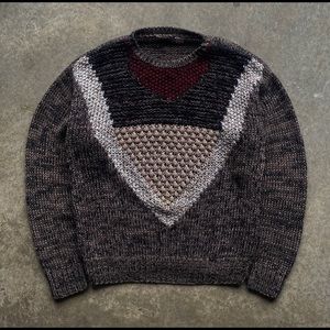 Vintage 90’s Color Blocked Loose Knitted Sweater